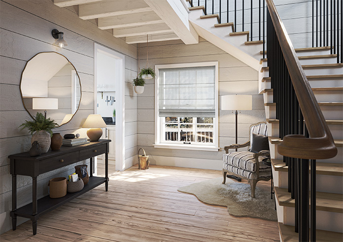 Taranto Voile, Mountain Grey - Roman Blind - Image 6